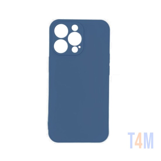 Capa de Silicone com Moldura de Câmera para Apple iPhone 12 Pro Max Azul